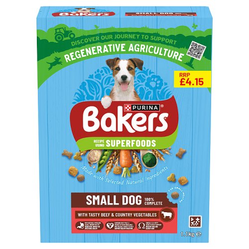 BAKERS SMALL DOG BEEF AND VEG WHOLEGRAIN 1.1kg Main image