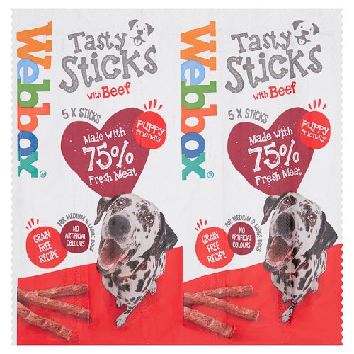 WEBBOX DOGS DELIGHT LARGE BEEF STICKS 5s