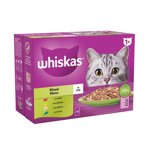 WHISKAS 1 MIXED MENU IN JELLY 12 PACK 85g