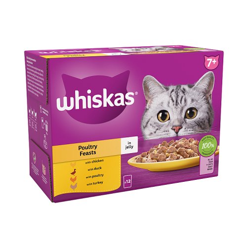 WHISKAS 7 POULTRY FEASTS IN JELLY 12 PACK 85g Main image