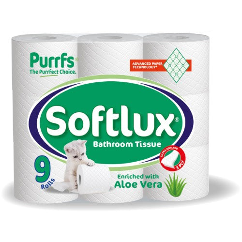 PURFFS SOFTLUX 3PLY ALOE VERA 9roll