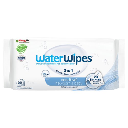 WATER WIPES 60 SENSITIVE BABY WIPES Main image