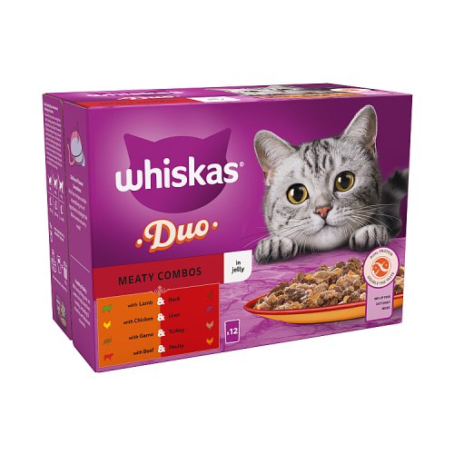 WHISKAS DUO MEATY COMBOS IN JELLY [12 PACK] 85g