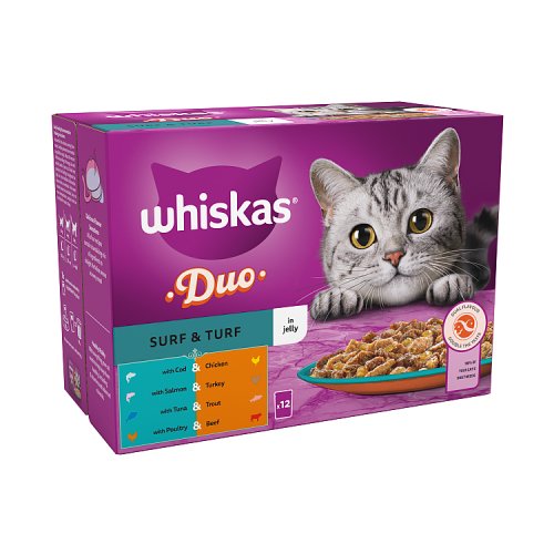 WHISKAS DUO SURF & TURF IN JELLY [12 PACK] 85g Main image