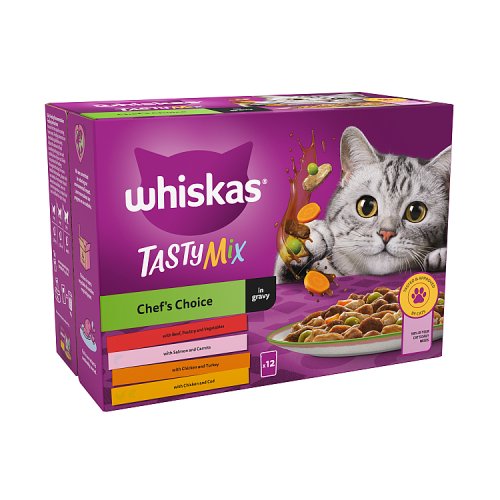 WHISKAS TASTY MIX CHEFS CHOICE IN GRAVY [12 PACK] 85g