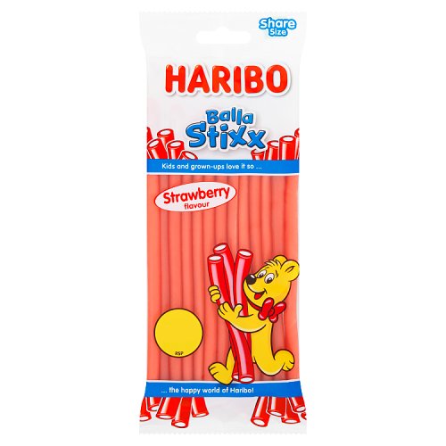 HARIBO STRAWBERRY BALLA STIXX £1.25 140g Main image