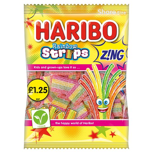 HARIBO RAINBOW STRIPS ZING 130g