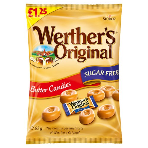 WERTHERS BUTTER CANDIES SUGAR FREE £1.25 65g Main image