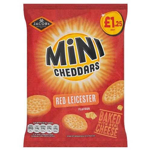 MINI CHEDDARS RED LEICESTER £1.25 90g Main image