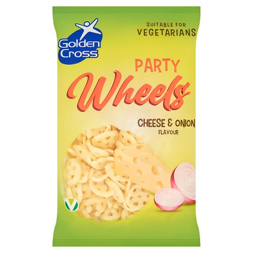 GOLDEN CROSS PARTY WHEELS CHEESE & ONION 90g