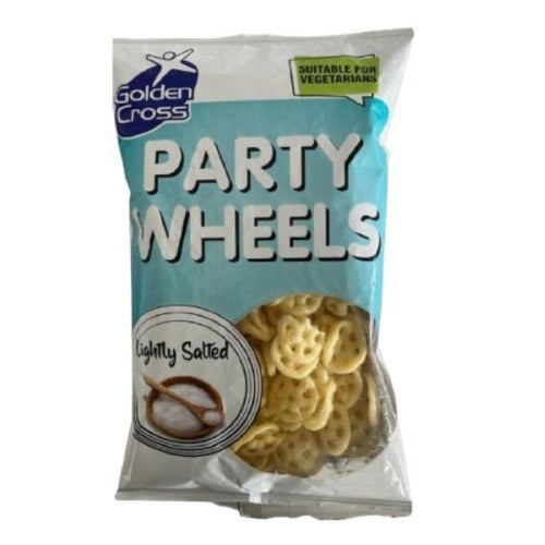 GOLDEN CROSS PARTY WHEELS LIGHTLY SALTED 90g