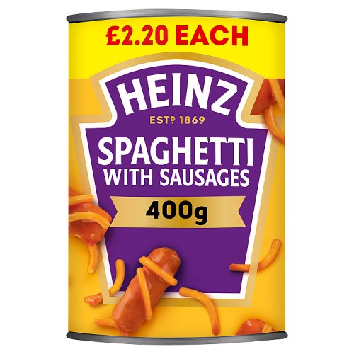HEINZ SPAGHETTI & SAUSAGES £2.20 400g Main image