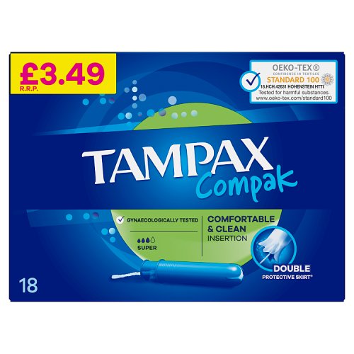 TAMPAX COMPAK SUPER 18s