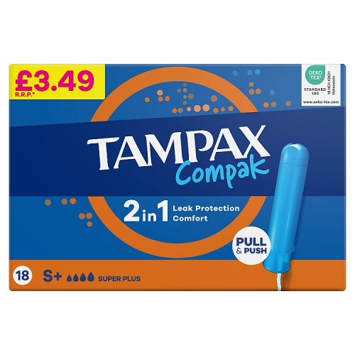 TAMPAX COMPAK SUPER PLUS 18s
