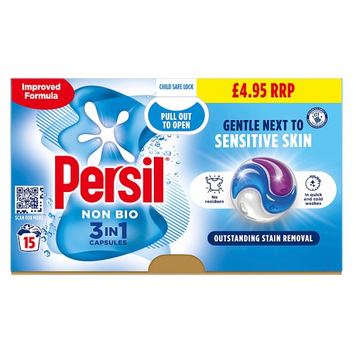 PERSIL CAPSULES NON BIO 15 WASH £4.95 15W