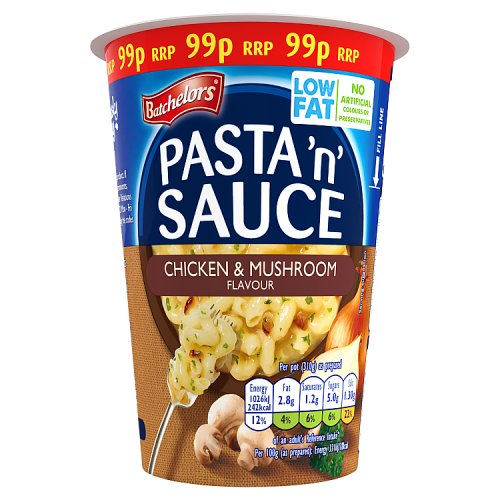 BATCHELORS PASTA N SAUCE POTS CHICKEN & MUSH 99P 65g Main image