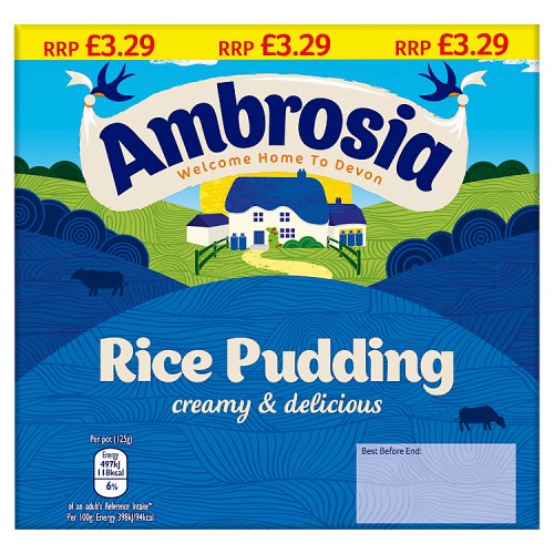 AMBROSIA RICE PUDDING POT £3.29 [4 PACK] 4x125g Main image