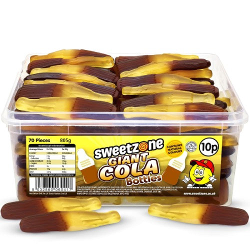 SWEETZONE GIANT COLA BOTTLES 10P 805g Main image