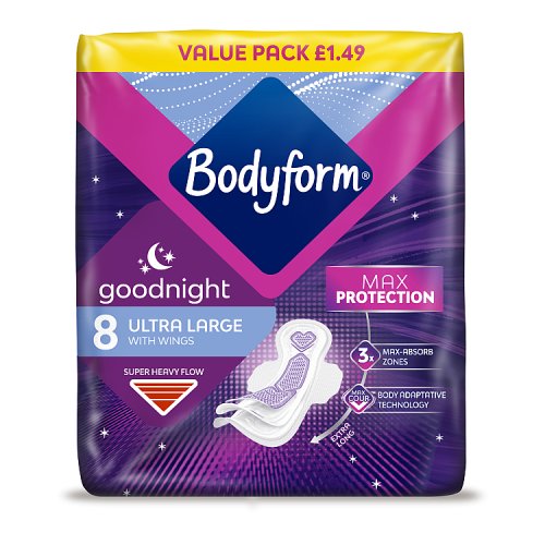 BODYFORM 8 ULTRA GOODNIGHT £1.49 8s Main image