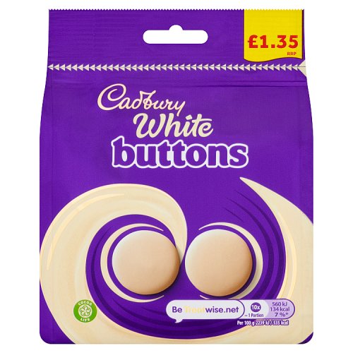 CADBURY WHITE GIANT BUTTONS 85g