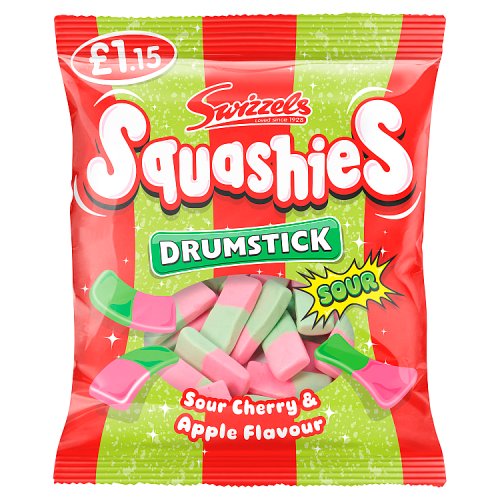 SWIZZELS SQUASHIES DRUMSTICK CHERRY & APPLE £1.15 120g Main image