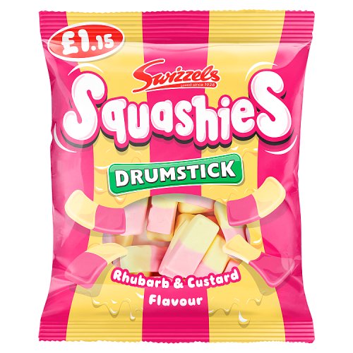 SWIZZELS SQUASHIES DRUMSTICK RHUBARB & CUSTA 120g