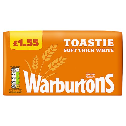 WARBURTONS WHITE TOASTIE BREAD 800g Main image