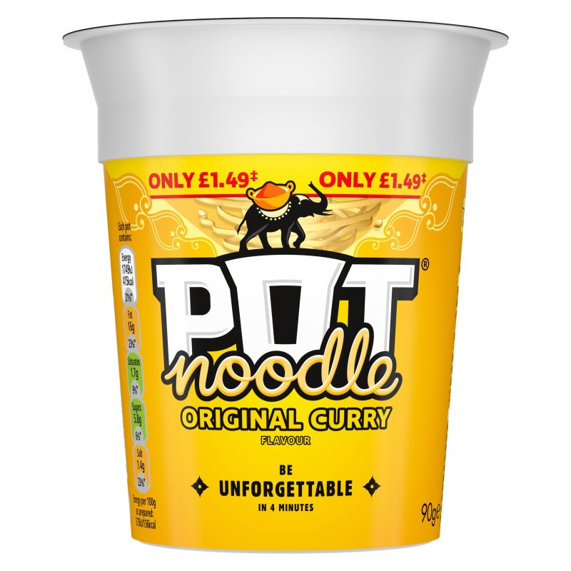 POT NOODLE ORIGINAL CURRY £1.49 90g
