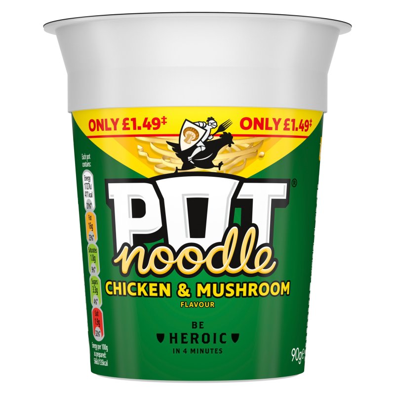 POT NOODLE CHICKEN & MUSHROOM £1.49 90g Main image