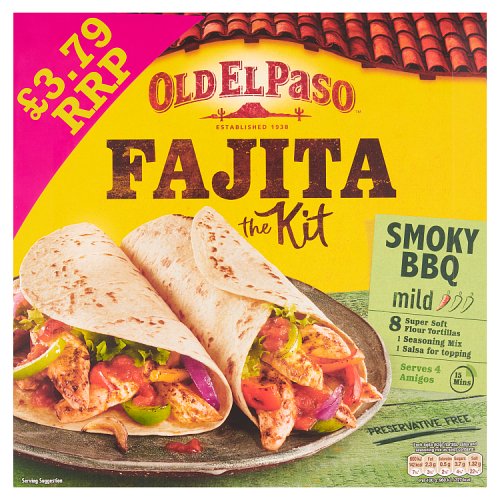 OLD EL PASO FAJITA SMOKY BBQ KIT 500g Main image
