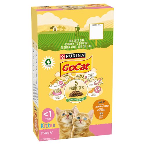 GO CAT KITTEN CHICKEN MILK & VEG 750G