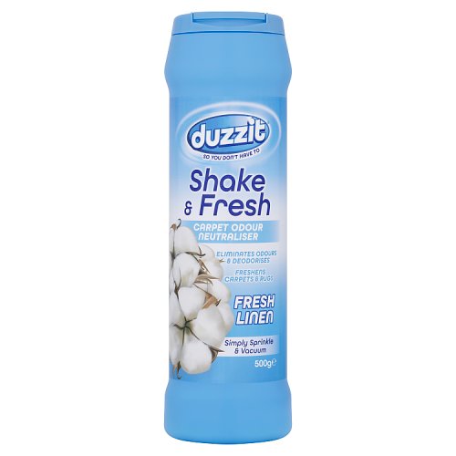 DUZZIT SHAKE & FRESH CARPET ODOUR FRESH LINEN 500g