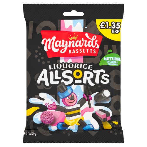 MAYNARD BASSETTS LIQUORICE ALLSORTS SWEETS B £1.35 165g