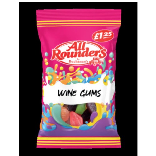 ALL ROUNDERS WINE GUMS £1.25 110g Main image