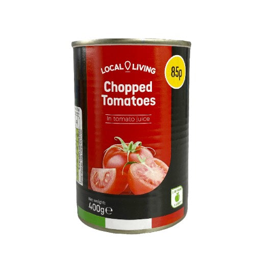 LOCAL LIVING CHOPPED TOMATOES 85P 400g Main image