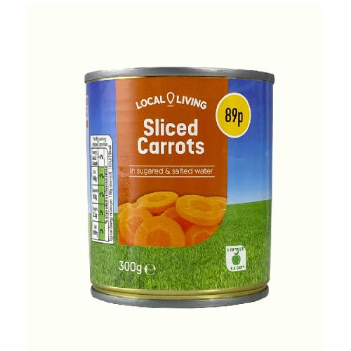 LOCAL LIVING SLICED CARROTS 89P 300g
