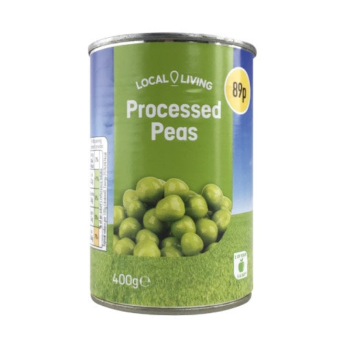 LOCAL LIVING PROCESSED PEAS 89P 400g