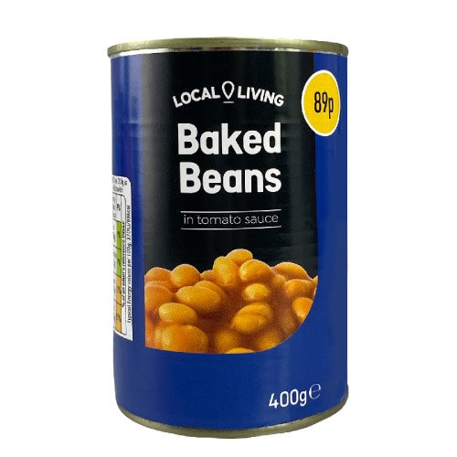 LOCAL LIVING BAKED BEANS 89P 400g