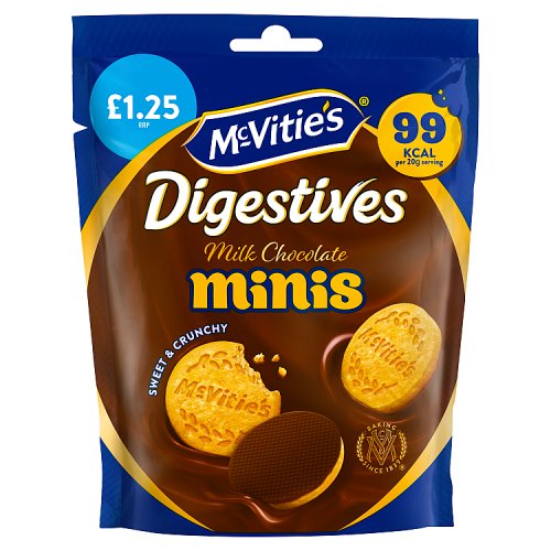 MCVITIES MINI CHOCOLATE DIGESTIVE POUCHES 80g