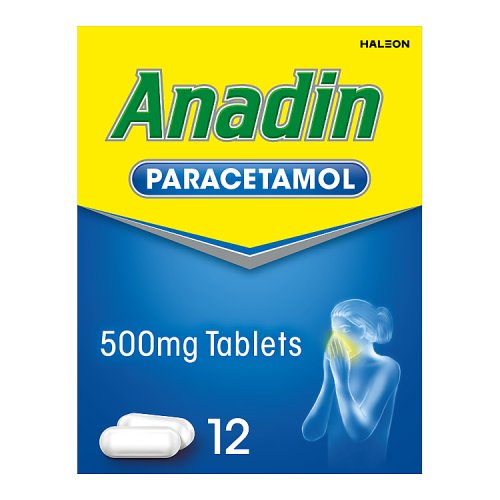 ANADIN PARACETAMOL TABLETS 12s Main image
