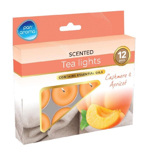 PAN AROMA CASHMERE & APRICOT TEA LIGHTS 12s Main image