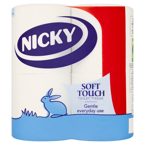 NICKY SOFT TOUCH WHITE TOILET ROLL 4ROLL Main image