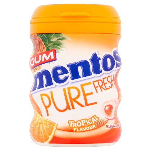 MENTOS GUM PURE FRESH TROPICAL BOTTLE £2 70g Main image
