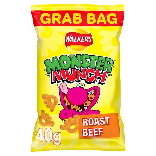WALKERS MONSTER MUNCH ROAST BEEF 40g