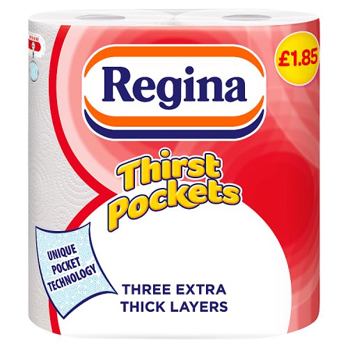 REGINA THIRST POCKET 3PLY 2roll