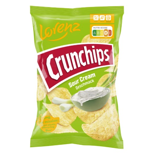 LORENZE CRUNCHIPS SOUR CREAM 130g Main image