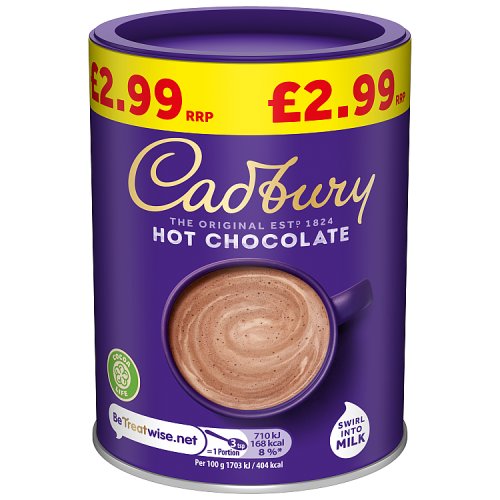 CADBURY HOT CHOCOLATE £2.99 250g