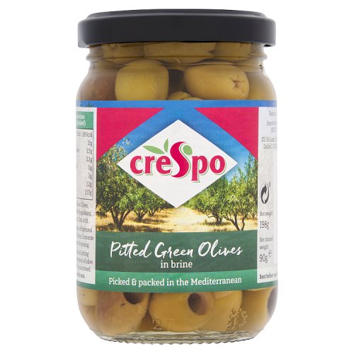 CRESPO PITTED GREEN OLIVES £1.49 198G Main image