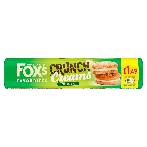 FOXS CRUNCH GINGER CREAMS £1.49 200g