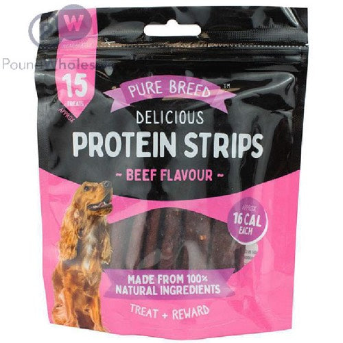 PURE BREED PROTEIN STRIPS BEEF 150g